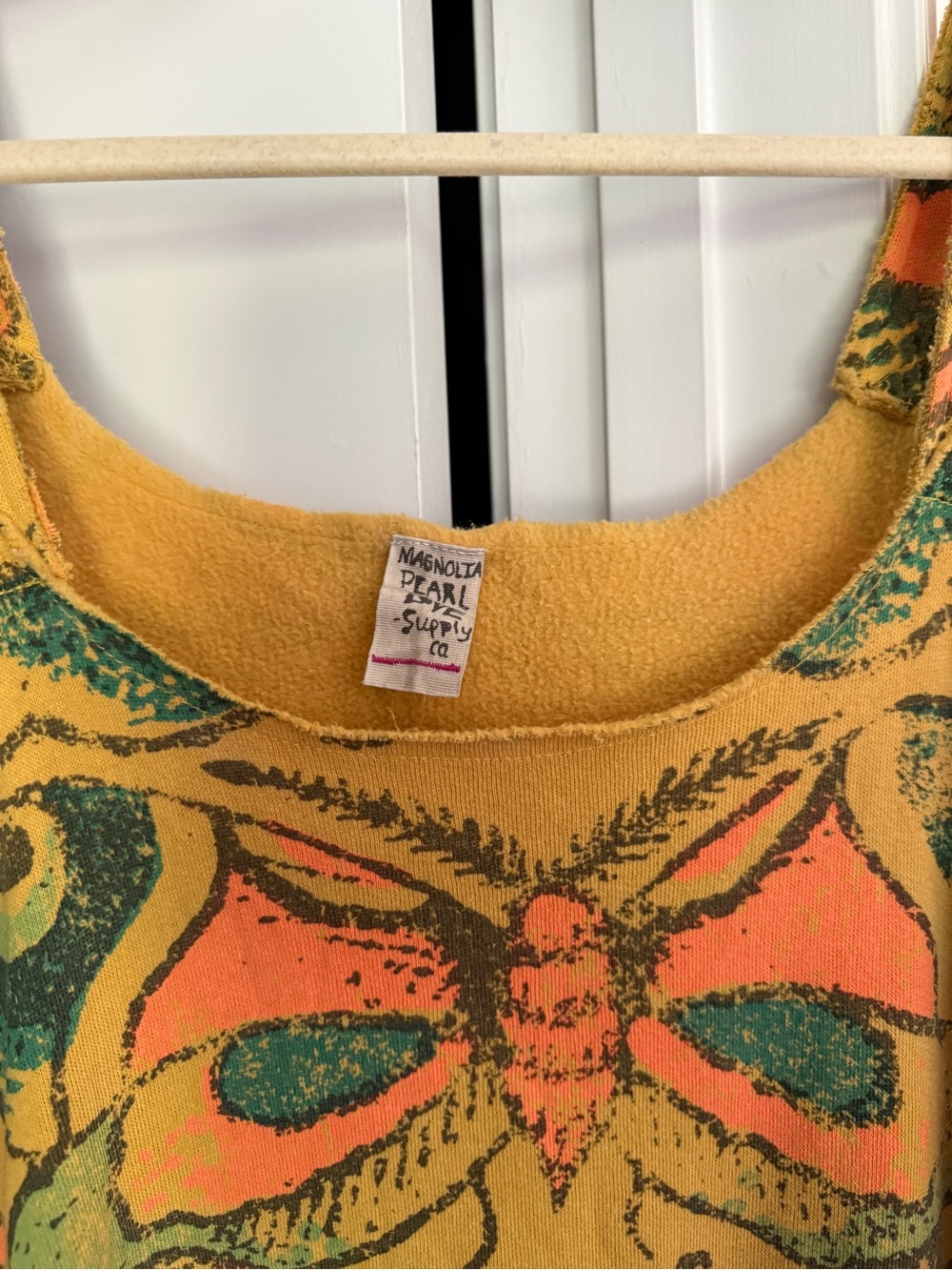 Magnolia Pearl Sefi Maxi Top Yellow Fleece Lepidoptera Lana - Picture 4 of 7